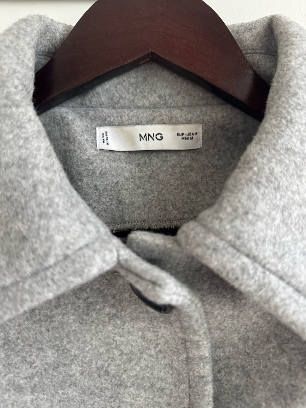 Mango Cropped Pea Coat in Light Gray - Picture 7 of 7